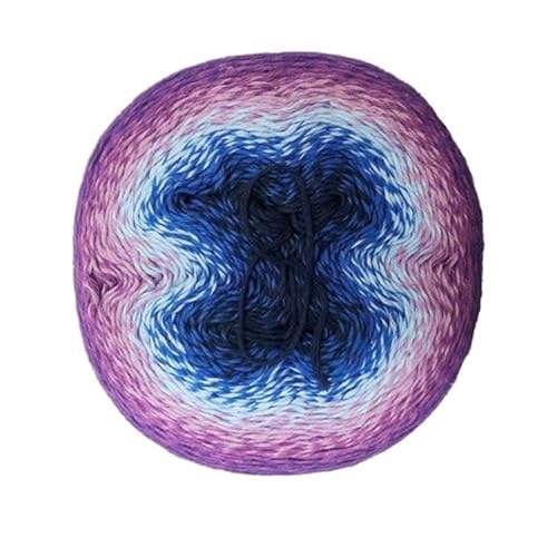 Baumwollmischung Garn 220g Farbverlauf Kuchen Thread DIY Handgewebte Schal Schal Regenbogen Rock für Anfänger(Color10) von ZGCrumphant