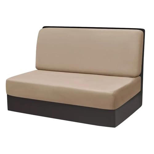 ZGCrumphant 2 Teile/Satz Einfarbig RV Dinette Kissen Bezüge Elastische Armlose Sofa Bezüge Samt Stretch RV Camper Auto Bank Rückenlehne Abdeckung für Wohnmobile(Color 1) von ZGCrumphant