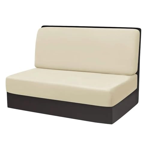 ZGCrumphant 2 Teile/Satz Einfarbig RV Dinette Kissen Bezüge Elastische Armlose Sofa Bezüge Samt Stretch RV Camper Auto Bank Rückenlehne Abdeckung für Wohnmobile(Color2) von ZGCrumphant