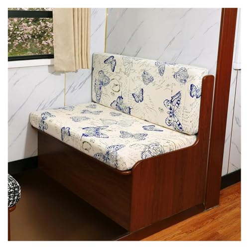 ZGCrumphant 2 Teile/Satz Floral Bedruckte RV Dinette Kissenbezüge Elastische Armlose Sofabezüge Spandex RV Camper Auto Bank Rückenlehne Abdeckung für Wohnmobile(Type 10) von ZGCrumphant