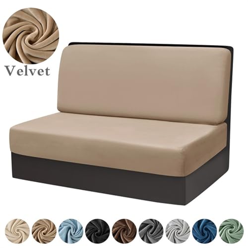 ZGCrumphant 2 Teile/Satz Samt RV Kissen Abdeckungen Elastische Armless Sofa Abdeckung Outdoor RV Camper Auto Sitz Bank Rückenlehne Hussen Protector für Wohnmobile(Color 2) von ZGCrumphant