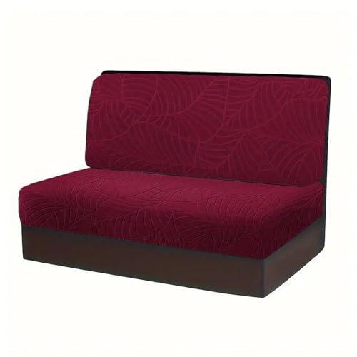 ZGCrumphant 2 Teile/Satz Wasserabweisende Jacquard-Stretch-Wohnmobil-Esszimmerkissen-Abdeckung mit Blattstruktur, Spandex, weiche Bezüge for Wohnmobil-Camper-Autositze für Wohnmobile(Color 1) von ZGCrumphant
