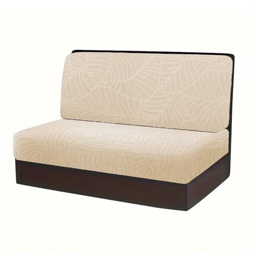 ZGCrumphant 2 Teile/Satz Wasserabweisende Jacquard-Stretch-Wohnmobil-Esszimmerkissen-Abdeckung mit Blattstruktur, Spandex, weiche Bezüge for Wohnmobil-Camper-Autositze für Wohnmobile(Color 6) von ZGCrumphant