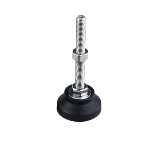 ZGCrumphant 4 Stück verstellbare Drehbankbeine, Durchmesser 60 mm, Gewindetyp, Stahlfußpolster, Nivellierfüße für Möbel(D60xM10x80mm) von ZGCrumphant