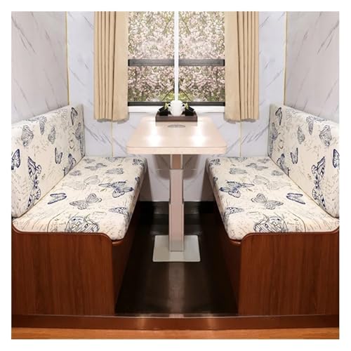 ZGCrumphant 4 Teile/Satz Blumen RV Dinette Kissen Abdeckungen Elastische Armlose Sofa Abdeckungen Spandex RV Camper Auto Bank Rückenlehne Abdeckung Dekor für Wohnmobile(Color 2) von ZGCrumphant