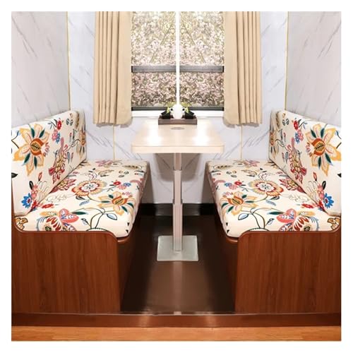 ZGCrumphant 4 Teile/Satz Blumen RV Dinette Kissen Abdeckungen Elastische Armlose Sofa Abdeckungen Spandex RV Camper Auto Bank Rückenlehne Abdeckung Dekor für Wohnmobile(Color 4) von ZGCrumphant