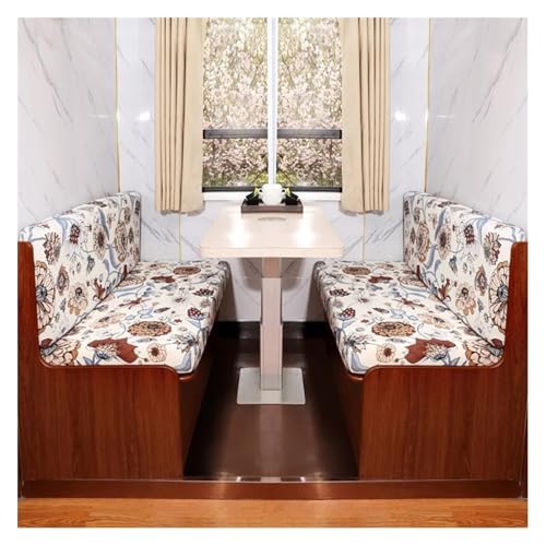 ZGCrumphant 4 Teile/Satz Blumen RV Dinette Kissen Abdeckungen Elastische Armlose Sofa Abdeckungen Spandex RV Camper Auto Bank Rückenlehne Abdeckung Dekor für Wohnmobile(Color 5) von ZGCrumphant