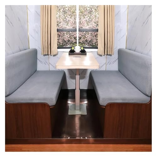 ZGCrumphant 4 Teile/Satz Stretch RV Dinette Kissen Abdeckungen Polar Fleece Couch Abdeckung Booth Sitzbezüge RV Camper Auto Bank Rückenlehne Abdeckung für Wohnmobile(Color 5) von ZGCrumphant