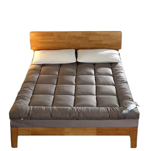 ZGCrumphant Faltbare, dickere Tatami-Bodenunterlage, modisches, bequemes Futon for Wohnheim/Zuhause, for alle Jahreszeiten erhältlich, Einzel-/Doppelbett-Schlafmatratze für Tatami(Grey,90X200CM) von ZGCrumphant