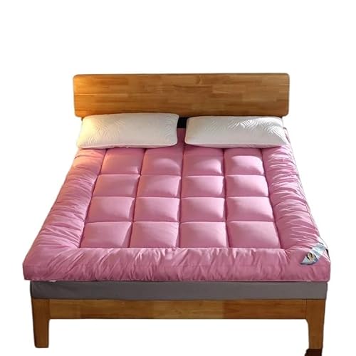 ZGCrumphant Faltbare, dickere Tatami-Bodenunterlage, modisches, bequemes Futon for Wohnheim/Zuhause, for alle Jahreszeiten erhältlich, Einzel-/Doppelbett-Schlafmatratze für Tatami(Pink,150X200CM) von ZGCrumphant