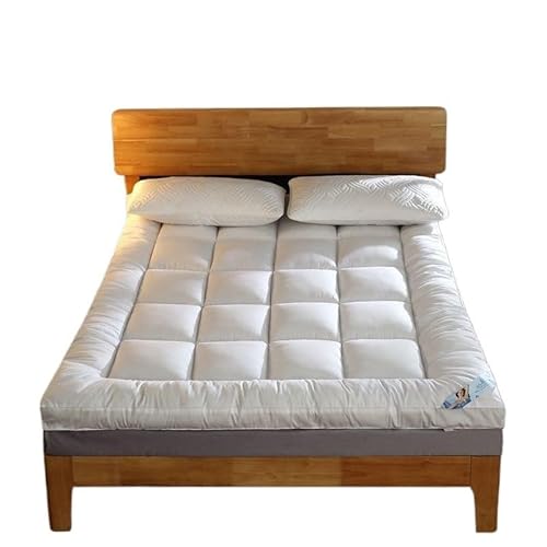 ZGCrumphant Faltbare, dickere Tatami-Bodenunterlage, modisches, bequemes Futon for Wohnheim/Zuhause, for alle Jahreszeiten erhältlich, Einzel-/Doppelbett-Schlafmatratze für Tatami(White,180X220CM) von ZGCrumphant