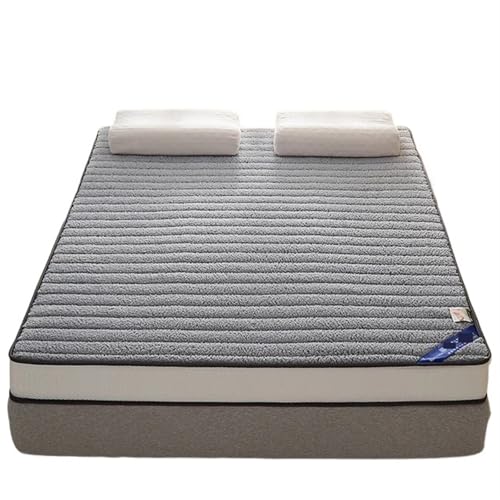 ZGCrumphant Latexmatratze Futon Dicke Bodenmatte Faltbare Tatami-Matratze Schlafzimmermöbel Großes Bett Tagesdecke Bettwäsche für Tatami(Grey,90x190cm(35x75in)) von ZGCrumphant