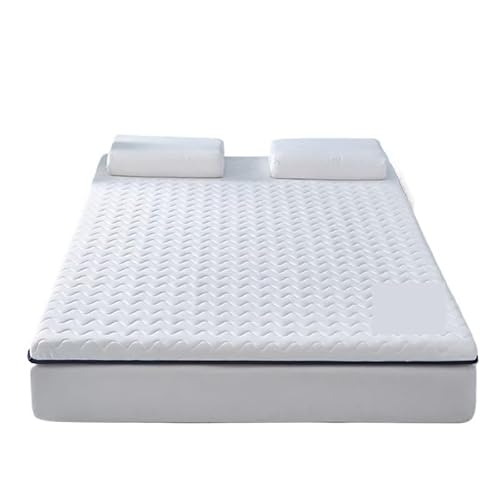 ZGCrumphant Memory Foam Matratze Elastisches Kissen Home Doppel Faltbare Bequeme Schlafsaal Einzel Tatami Matte Isomatte Weiche Matratzen für Tatami(White 3cm,100x200cm) von ZGCrumphant
