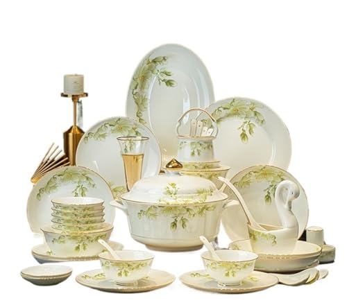 ZGCrumphant Party Porzellan Dinner Set 88 Stück Gäste Catering Supplies Dinner Sets Frühstück Completa Gerichte(56pcs for 10people) von ZGCrumphant