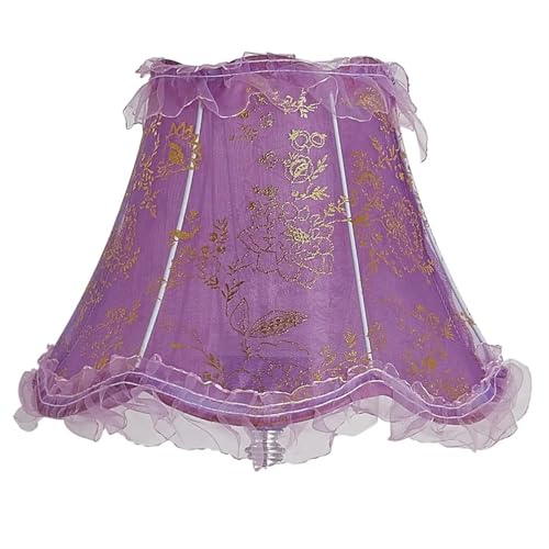 ZGCrumphant Startseite Lampenschirm Vintage Stoff Perlen Spitze Floral Wandlampe Tischlampe Stehlampe Abdeckung für Schreibtischlampe(Color21) von ZGCrumphant