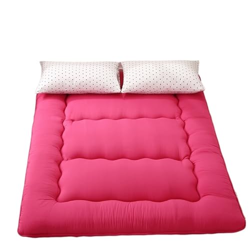 ZGCrumphant Verdickte Tatami-Matratze, faules Schlafzimmer, Bodenartefakt, Faltbare Matten, Haushaltsbettmatratze, Bodenschlafunterlage für Tatami(Fuchsia,90x200cm) von ZGCrumphant