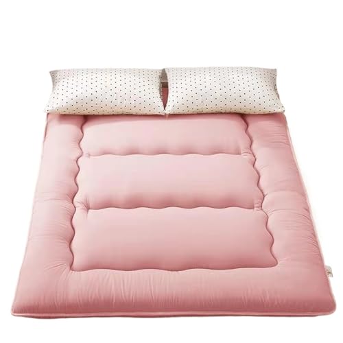 ZGCrumphant Verdickte Tatami-Matratze, faules Schlafzimmer, Bodenartefakt, Faltbare Matten, Haushaltsbettmatratze, Bodenschlafunterlage für Tatami(Pink,135x200cm) von ZGCrumphant