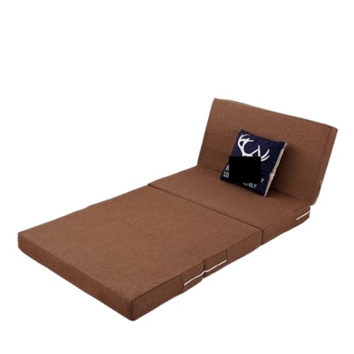 ZGCrumphant Vierfach verdickte Schwammmatratze Tatami Mittagspause Studentenbüro Einzelschlaf Abnehmbares und waschbares Bodenartefakt für Tatami(Brown,Thickness 8cm,100x200cm) von ZGCrumphant