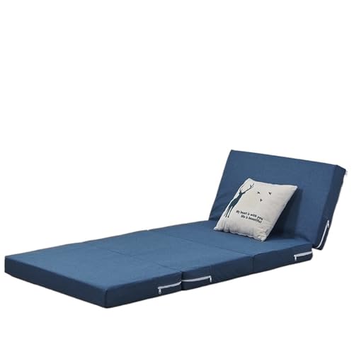 ZGCrumphant Vierfach verdickte Schwammmatratze Tatami Mittagspause Studentenbüro Einzelschlaf Abnehmbares und waschbares Bodenartefakt für Tatami(Dark Blue,Thcikness 5cm,70x200cm) von ZGCrumphant
