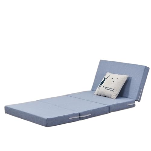 ZGCrumphant Vierfach verdickte Schwammmatratze Tatami Mittagspause Studentenbüro Einzelschlaf Abnehmbares und waschbares Bodenartefakt für Tatami(Light Blue,Thcikness 5cm,90x200cm) von ZGCrumphant