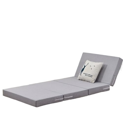 ZGCrumphant Vierfach verdickte Schwammmatratze Tatami Mittagspause Studentenbüro Einzelschlaf Abnehmbares und waschbares Bodenartefakt für Tatami(Light Grey,Thickness 8cm,60x200cm) von ZGCrumphant