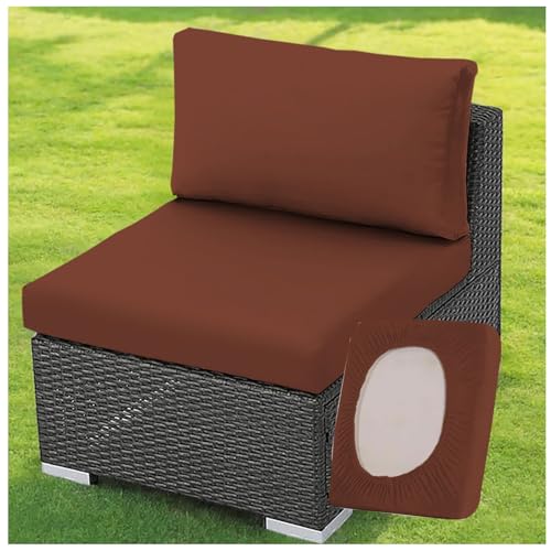 ZGDDPZA Terrassenstuhl Kissenbezug – 1/2/3er Set, Weiche & Dehnbare Sitzbezüge, Mit Gummiband, Für Gartenstühle, Balkone und Innenräume (Schokolade,1PC Length 150-190cm) von ZGDDPZA