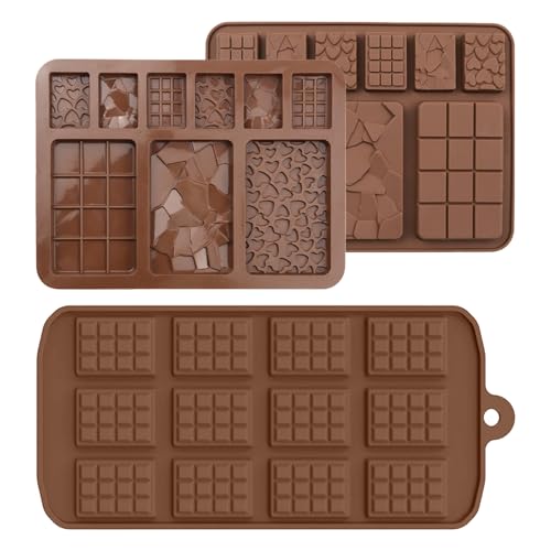 2 Stück Silikonformen Mit 9 Zellen Und 1 Stück Silikonformen Mit 12 Zellen, Keksformen, Schokoladenformen, Fondantformen von ZGDEIWGF