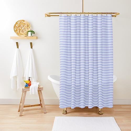 ZGDPBYF Duschvorhang, 180 x 180 cm, Blau / Weiß gestreift von ZGDPBYF