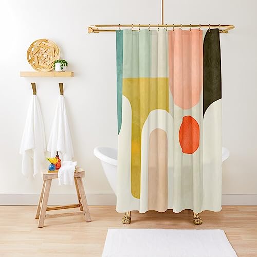 ZGDPBYF Duschvorhang Retro Farbverlauf Geometrie Formen Abstrakt Wasserdicht Duschvorhang Stoff Badezimmer Dekor Mit Haken 150 B x 180 H cm ZGDPBYF Duschvorhang Retro Farbverlauf Geometrie Formen Abstrakt Wasserdicht Duschvorhang Stoff Badezimmer Dekor Mit Haken 150 B x 180 H cm von ZGDPBYF