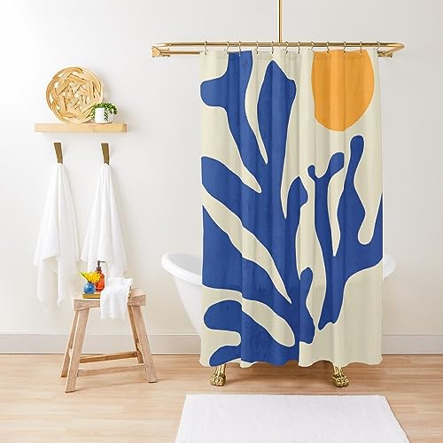ZGDPBYF Duschvorhang blau Koralle Sonnenschein Matisse wasserdichter Duschvorhang Stoff Badezimmer Dekor mit Haken 180 B x 180 H cm ZGDPBYF Duschvorhang blau Koralle Sonnenschein Matisse wasserdichter Duschvorhang Stoff Badezimmer Dekor mit Haken 180 B x 180 H cm von ZGDPBYF