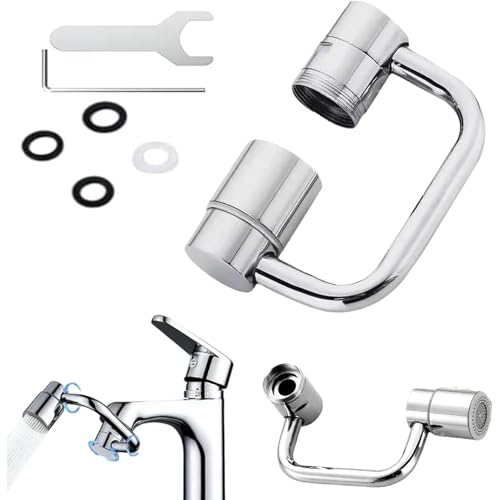1080° Rotating Faucet Extender,Rotatable Faucet Aerator Extensio for Bathroom Kitchen Sink,Multifunctional Universal Robotic Arm Faucet Extension,1PCS von ZGFHLI