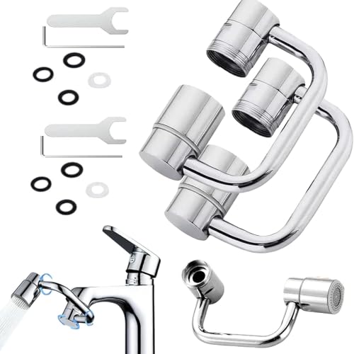 1080° Rotating Faucet Extender,Rotatable Faucet Aerator Extensio for Bathroom Kitchen Sink,Multifunctional Universal Robotic Arm Faucet Extension,2PCS von ZGFHLI