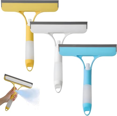 ZGFHLI 3 in 1 Window Cleaning Scraper,Squeegee and Scrubber with Spray,2025 New 3 in 1 Window Cleaner,Easy to Clean Without Streaks,All-Purpose Spray Function with Ergonomic Handle,3pcs von ZGFHLI