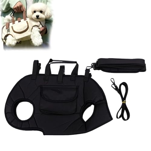 ZGFHLI Dog Lift Harness Backpack Carrier,Breathable Multi-Function Pet Carrier Backpack,Adjustable Shoulder Sling Outdoor Walking with Safety Lock for Small to Medium Dogs & Cats,Schwarz ZGFHLI Dog Lift Harness Backpack Carrier,Breathable Multi-Function Pet Carrier Backpack,Adjustable Shoulder Sling Outdoor Walking with Safety Lock for Small to Medium Dogs & Cats,Schwarz von ZGFHLI