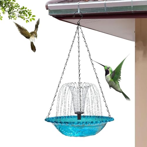ZGFHLI Grishay Birdbath Fountain,Solar Powered for Birdbath,Hanging Hummingbird Feeder Bird,2 in 1 Birdbath Bowl with 7 Nozzles for Bird Bath Drinking,Patio Garden Yard Decoration,Blau ZGFHLI Grishay Birdbath Fountain,Solar Powered for Birdbath,Hanging Hummingbird Feeder Bird,2 in 1 Birdbath Bowl with 7 Nozzles for Bird Bath Drinking,Patio Garden Yard Decoration,Blau von ZGFHLI