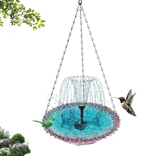 ZGFHLI Grishay Birdbath Fountain,Solar Powered for Birdbath,Hanging Hummingbird Feeder Bird,2 in 1 Birdbath Bowl with 7 Nozzles for Bird Bath Drinking,Patio Garden Yard Decoration,Rosa ZGFHLI Grishay Birdbath Fountain,Solar Powered for Birdbath,Hanging Hummingbird Feeder Bird,2 in 1 Birdbath Bowl with 7 Nozzles for Bird Bath Drinking,Patio Garden Yard Decoration,Rosa von ZGFHLI