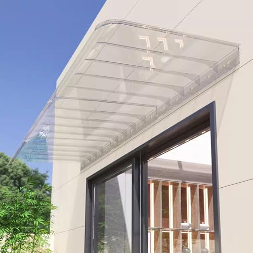 Transparente Haustür-Überdachung, Fenster-Regenschutz, Veranda-Überdachung, Dachüberdachungen, 3 mm Dicke Polycarbonat-Abdeckung, selbstreinigendes Markisenfenster, für den Garten von ZGFHNY