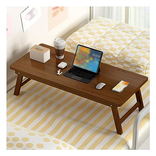 ZGFOZJGC Bodentisch im japanischen Stil für Tee und Kaffee, Laptop-Schreibtisch fürs Bett mit klappbaren Beinen, tragbarer Erkerfenstertisch, Partytisch (Braun, 80 x 34,3 x 27 cm) von ZGFOZJGC
