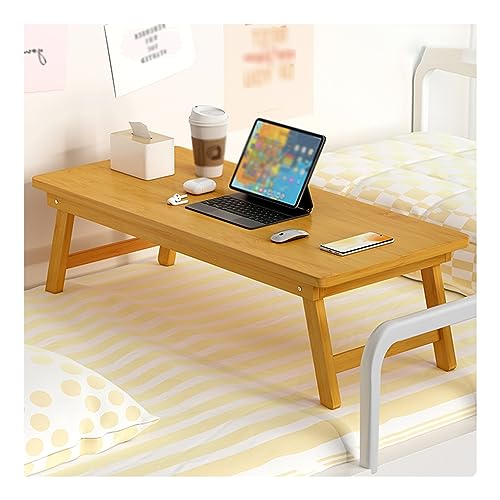 ZGFOZJGC Bodentisch im japanischen Stil für Tee und Kaffee, Laptop-Schreibtisch fürs Bett mit klappbaren Beinen, tragbarer Erkertisch, Partytisch (Holzfarbe 70 x 34,3 x 27 cm) von ZGFOZJGC