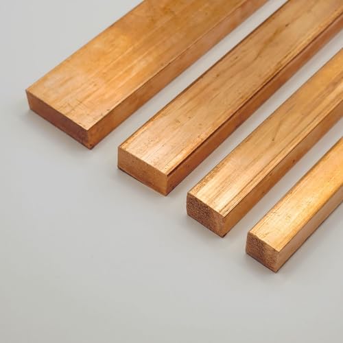 Kupfer Flachstange Cu99,9 Flachzeug Breite 8-80mm, Stärke 2-15mm, Länge 50-2000mm Flachprofil Vollmaterial Flachmaterial Blech von ZGG