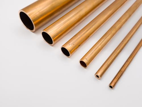 Kupfer Rohr Cu99,9 DHP Rundrohr Sanitärgeeignet Durchmesser 6-32mm, Stärken 1-2mm, Länge 50-2000mm Rundrohr Hohl Profil Stange Stab (500 mm = 50 cm, Außen-Ø x Wandstärke 15x1 mm) von ZGG
