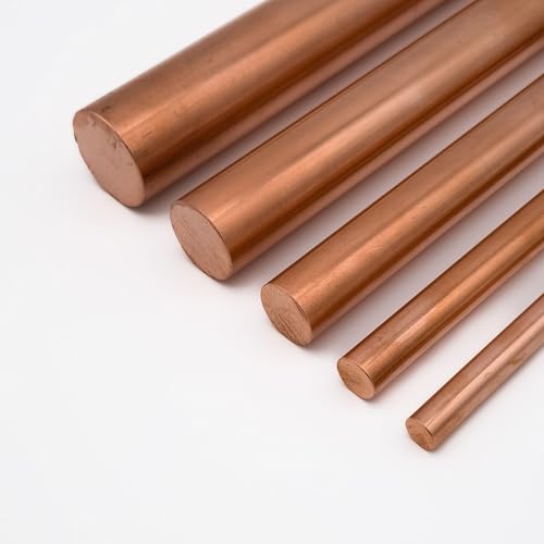 Kupfer Stange Cu99,9 Rundstangen aus Kupfer Vollmaterial Rundprofil Stab Anoden 2-30mm Durchmesser, 50-2000mm Länge von ZGG
