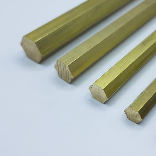 Messing Stange Sechskant Profil SW 6-30mm Länge 50-2000mm Messing CW614N Ms58 Messing 6-Kant Stab Sechskantmaterial 6kant (Länge: 100 mm = 10 cm, SW: 12 mm) von ZGG