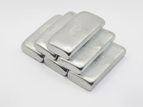 ZAMAK ZnAl4Cu1 in Barren zu 100-200g pro Stück, geeignet für Zinkguss, Zink-Gusslegierung, gießbar in Sand und Silikon-Formen (500, Gramm) von ZGG