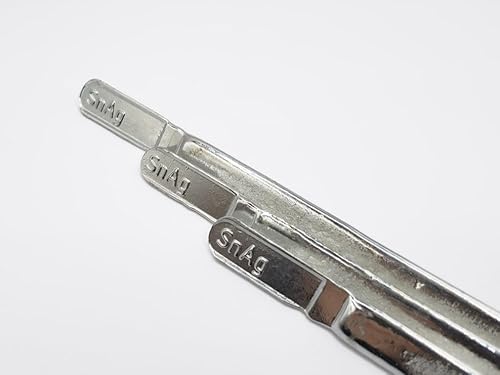 Zinn Lötzinn Stangen SnAg3 Dreikant Stab 100g-1kg, 100% Bleifreies Zinnlot Zinn-Silber-Lot für Weichlöten in der Elektrotechnik und Sanitärbereich (500 g) von ZGG