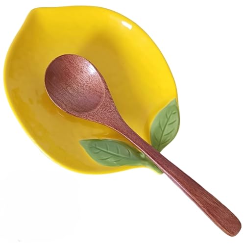 Keramik Löffelablage in Zitronenform, Bunte Löffelablage mit Blattdekor, Löffelhalter für Küche, Spülmaschine geeignet,Spoon Rest Ceramic für Kochlöffel,Teelöffel & Küchenutensilien,Seifendosen, Soßen Keramik Löffelablage in Zitronenform, Bunte Löffelablage mit Blattdekor, Löffelhalter für Küche, Spülmaschine geeignet,Spoon Rest Ceramic für Kochlöffel,Teelöffel & Küchenutensilien,Seifendosen, Soßen von ZGGZHeim