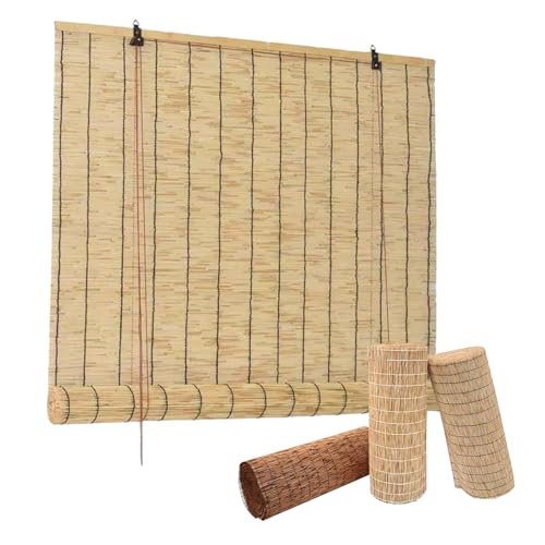 ZGHGEUO Bambusrollo Natur Bambus Rollo Rollo Nach Maß 40 60 80 100 120 140 160 180 cm Retro Schilf Vorhang mit Lifter Breit Raffrollo rollos Bambusrollo Terrasse für Pavillon Terrasse Veranda Balkon ZGHGEUO Bambusrollo Natur Bambus Rollo Rollo Nach Maß 40 60 80 100 120 140 160 180 cm Retro Schilf Vorhang mit Lifter Breit Raffrollo rollos Bambusrollo Terrasse für Pavillon Terrasse Veranda Balkon von ZGHGEUO