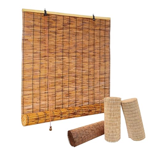 ZGHGEUO Bambusrollo Natur Bambus Rollo Rollo Nach Maß 40 60 80 100 120 140 160 180 cm Retro Schilf Vorhang mit Lifter Breit Raffrollo rollos Bambusrollo Terrasse für Pavillon Terrasse Veranda Balkon ZGHGEUO Bambusrollo Natur Bambus Rollo Rollo Nach Maß 40 60 80 100 120 140 160 180 cm Retro Schilf Vorhang mit Lifter Breit Raffrollo rollos Bambusrollo Terrasse für Pavillon Terrasse Veranda Balkon von ZGHGEUO