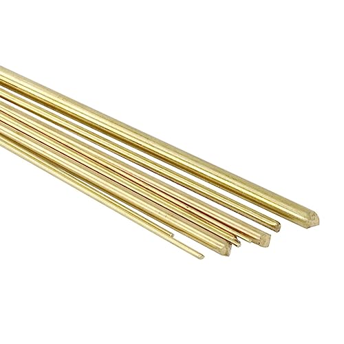 1 Stück Messing-Rundstab, Länge 500 mm, nicht biegsam, H62, massives reines Kupfer, Werkzeug-Metallstäbe, for handgefertigte DIY-Messing-Rundstäbe(8.0x500mm) von ZGHQHCDRH