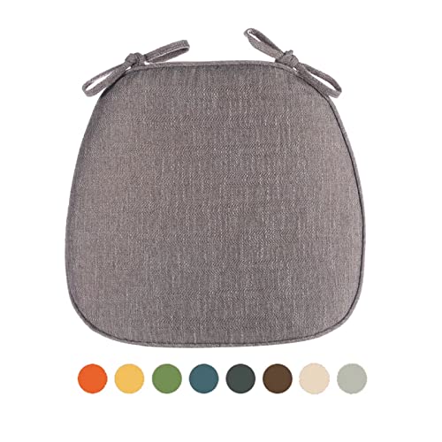 1 Stück Stuhlkissen for Esszimmerstühle, Stuhlkissen for Esszimmerstühle, Stuhlpolster for Esszimmerstühle mit Bändern, waschbar, for Küchenstühle(Grey) von ZGHQHCDRH